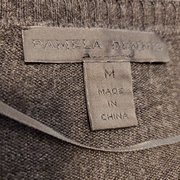 Pamela Dennis Womens Medium Black Semi Fitted Skull Buttons Cardigan Gothic Punk - Picture 6 of 8